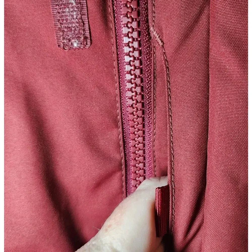 Burton Jacket Womens Med, Burgundy, Fur‎ Trimmed Hood, Pockets, Side Vents